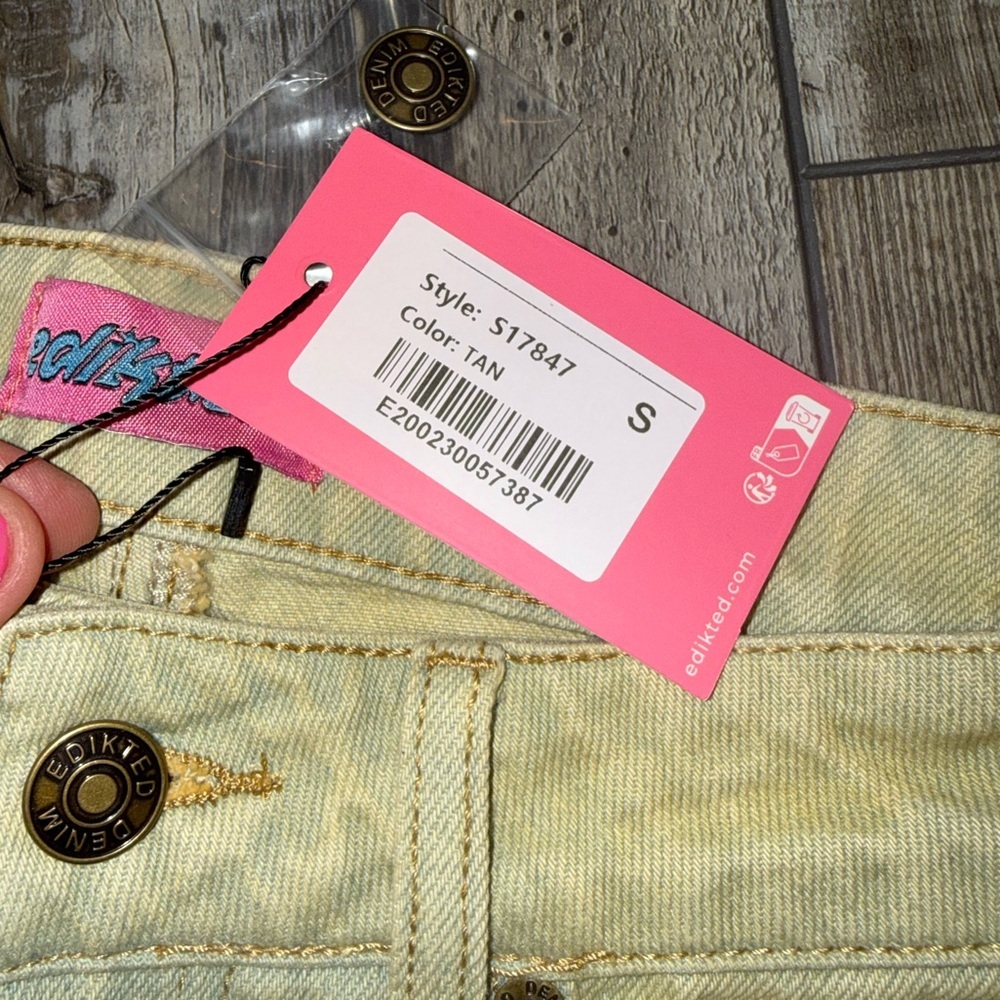 Edikted Tan Jeans Small NWT - Picture 5 of 8
